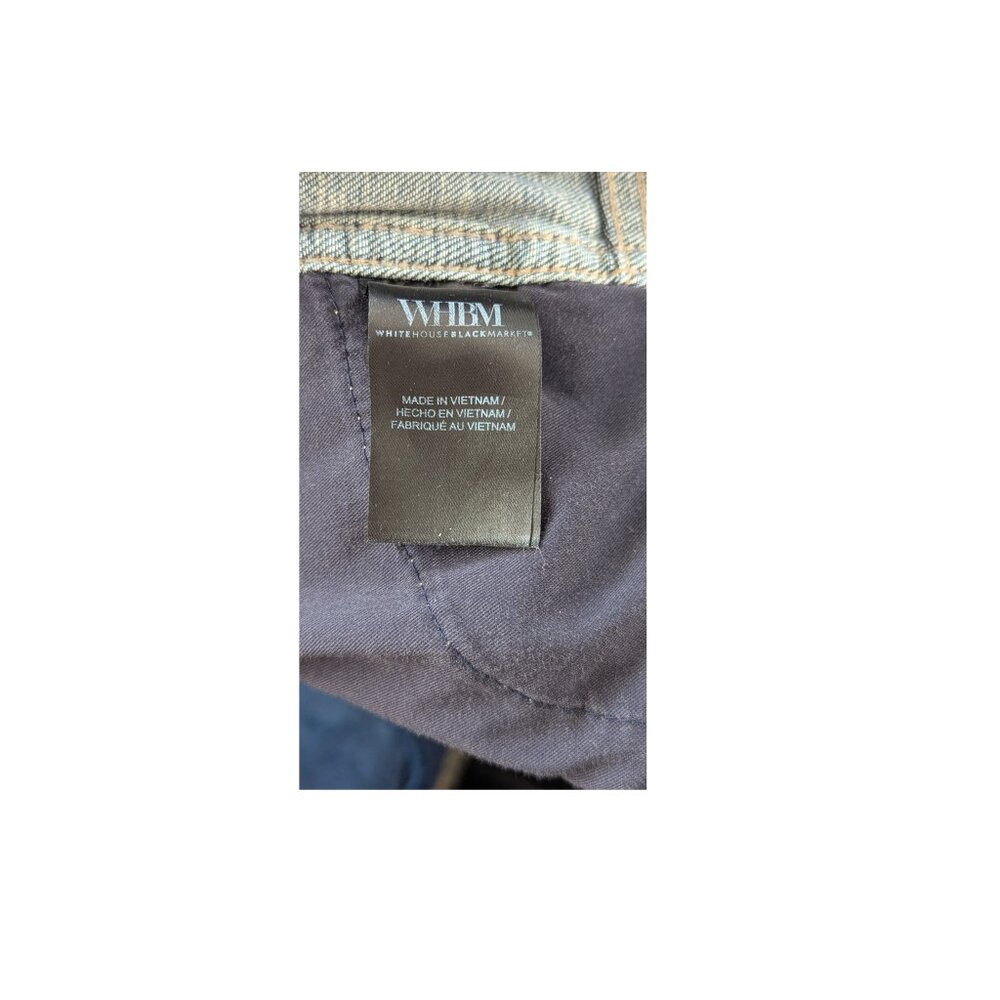 WHBM High Rise Straight Leg Jeans Medium Wash Size 4 Stretch Denim EUC - Picture 7 of 8